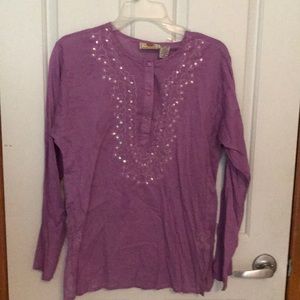 Fabulous sequined boho top. BNWT. Small.